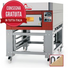 Forno Pizzeria LSC Modulare Elettrico 1 Camera con Frontale Rustico Piano in Refrattario per 8 Pizze